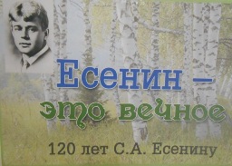 познавательный час «Есенин – поэтическое сердце России»